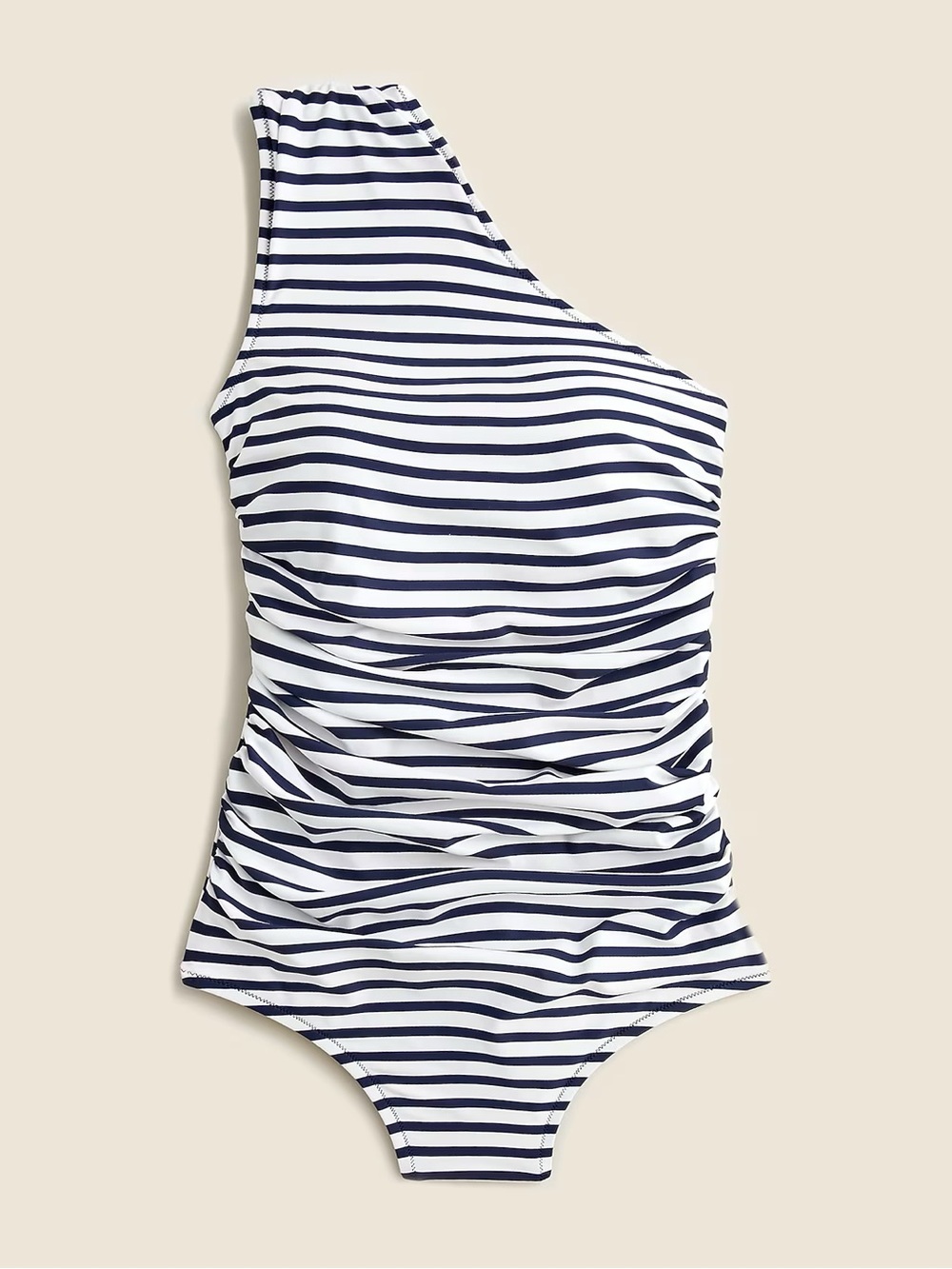 J. CREW Ruched one-shoulder one-piece in stripe plus NWT size 22 - Picture 1 of 1